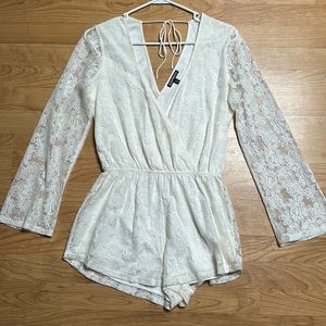 White lace romper